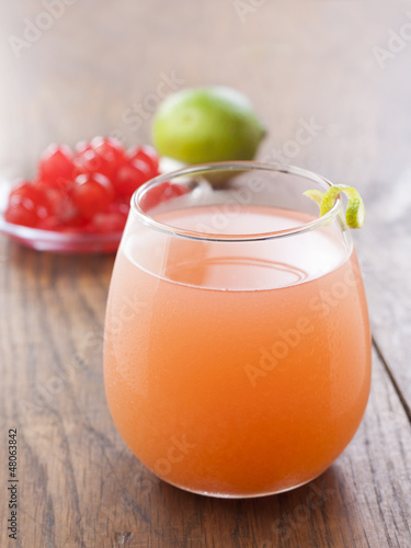 Photo: Refreshing tropical cocktail with fruit juice Refreshing tropical cocktail with fruit juice