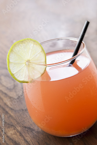 Photo: Refreshing tropical cocktail with fruit juice Refreshing tropical cocktail with fruit juice
