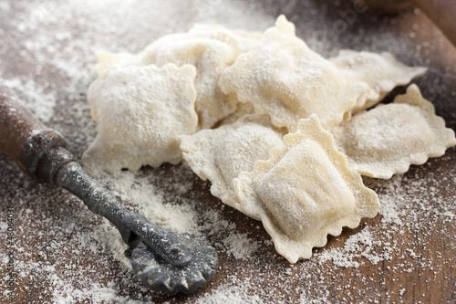 Photo: Preparing homemade ravioli Preparing homemade ravioli