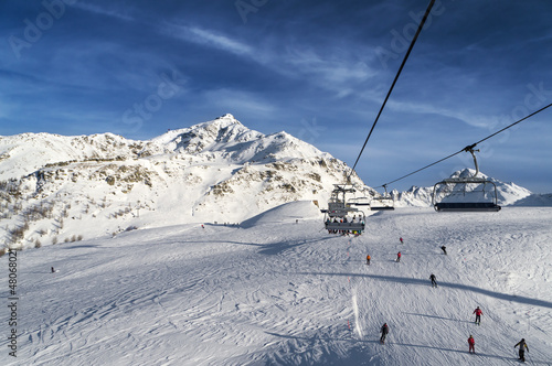 Photo: Ski track with chair lift Ski track with chair lift
