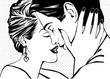 Vintage couple in love