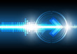 digital arrow technology background