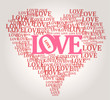 Love and heart, vector illustration