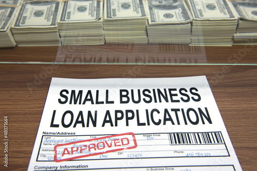Illustration: Approved small business loan application Approved small business loan application