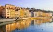 Lyon au coucher de soleil
