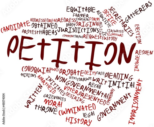 Illustration: Word cloud for Petition Word cloud for Petition