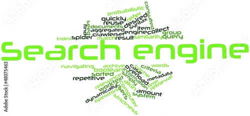 Illustration: Word cloud for Search engine Word cloud for Search engine