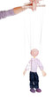 Photo: Wooden puppet isolated on white Wooden puppet isolated on white