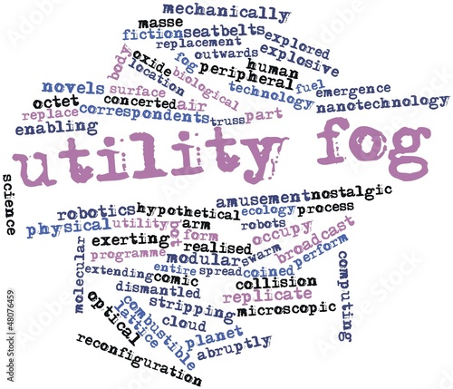 Illustration: Word cloud for Utility fog Word cloud for Utility fog