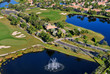 aerial view of entrance to nice florida golf community