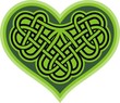 Shamrock heart. Celtic symbol