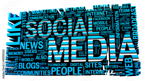 Illustration: Social Media concepts isolated on white background Social Media concepts isolated on white background