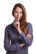 Young woman asks silence