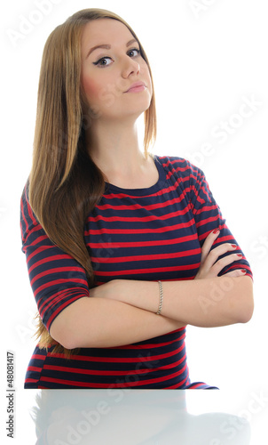 Photo: Portrait of a beautiful girl. Portrait of a beautiful girl.