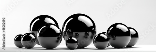 Illustration: abstract metal balls abstract metal balls