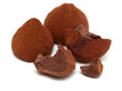 Photo: chocolate truffle candies isolated on white background chocolate truffle candies isolated on white background