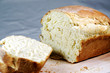 Sliced, freshly baked bread.
