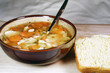 Fresh, homemade, chicken and vegetable soup.