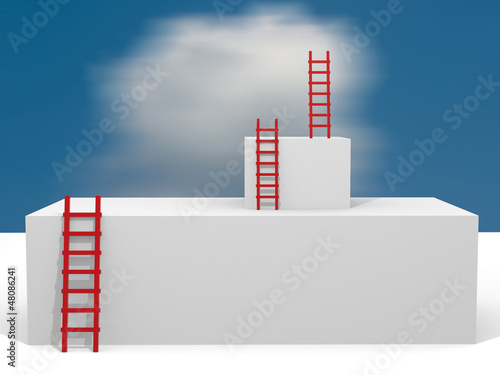 Illustration: Cubes with ladders Cubes with ladders