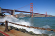 The Golden Gate Bridge w the waves