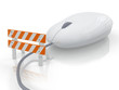 road barrier with mouse