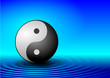 Ying Yang Hintergrund Blau
