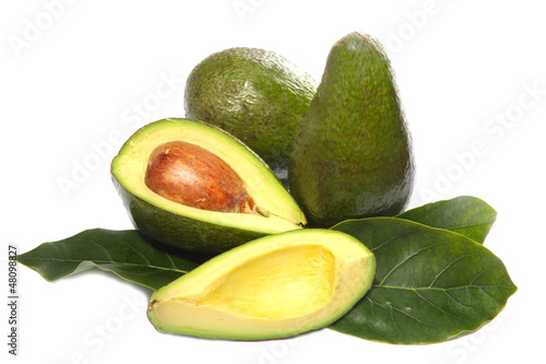 Photo: avocado fruit on a white background avocado fruit on a white background