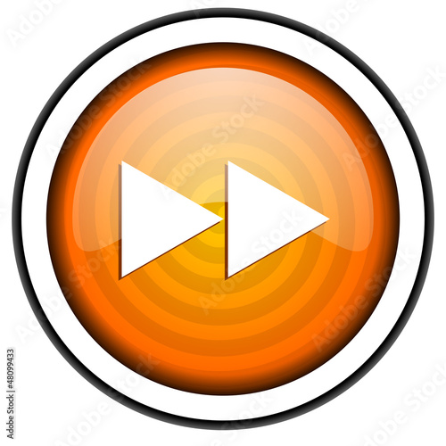 Illustration: scroll orange glossy icon isolated on white background scroll orange glossy icon isolated on white background
