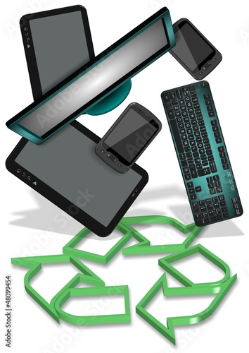 Illustration: E-waste recycling E-waste recycling