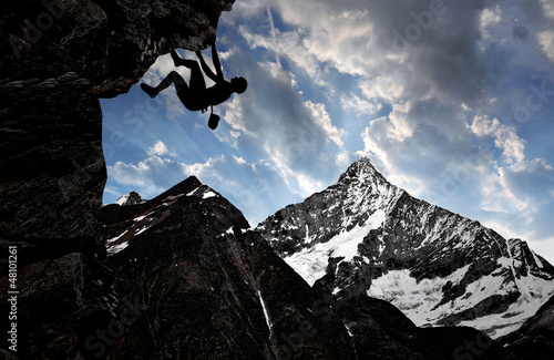 Photo: climbers in the Swiss Alps climbers in the Swiss Alps