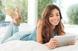 Happy Woman With Digital Tablet