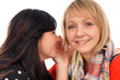 Two girlfriends gossip