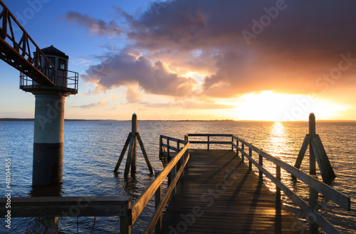 Photo: Tranquil and cloudy sunrise Tranquil and cloudy sunrise