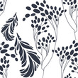 Vector: Vintage floral seamless pattern with hand drawn flowers Vintage floral seamless pattern with hand drawn flowers