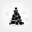 Christmas tree design made from photo frames