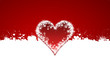 red glamor heart background