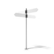 Blank direction signpost