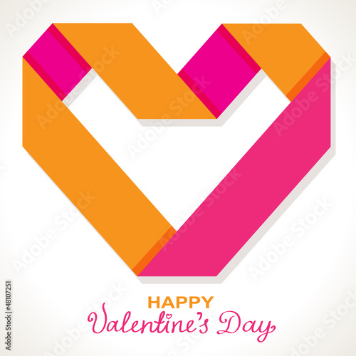 Vector: Background with color origami paper heart Background with color origami paper heart