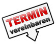 Hinweisschild Termin vereinbaren