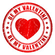 Be my valentine vector stamp