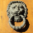 beautiful old door knocker in Florence, Tuscany