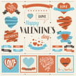Collection of labels and ribbons in retro vintage style.