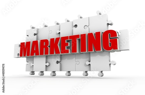 Illustration: marketing puzzel marketing puzzel
