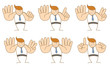 business man counting number six to ten