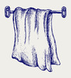Kitchen towel. Doodle style