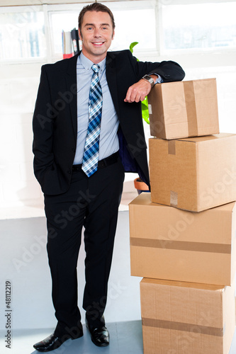 Photo: Full length portrait of handsome businessman Full length portrait of handsome businessman
