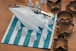 Piping bag with kitchen tools