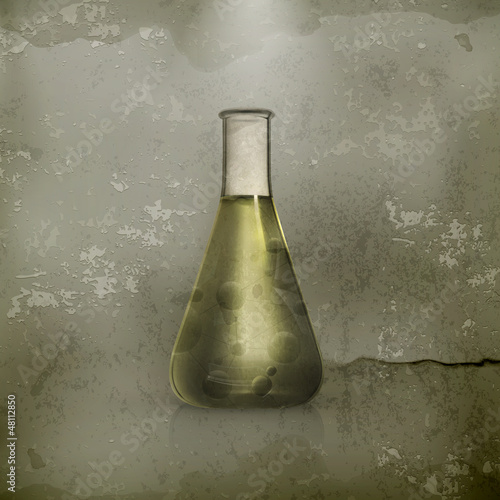 Vector: Laboratory flask, old-style Laboratory flask, old-style