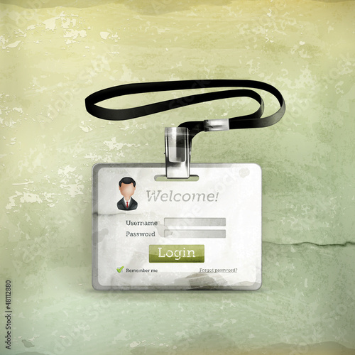 Vector: Login form, old-style Login form, old-style