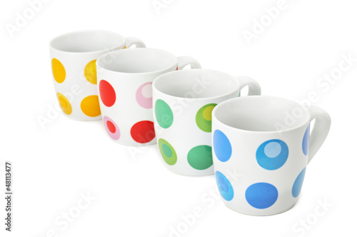 Photo: Cups isolated on white background Cups isolated on white background